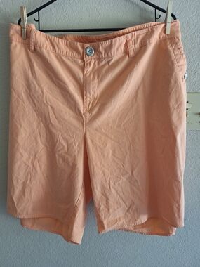Plus Sz24 Lane Bryant Peach Flat-Front Women's Shorts